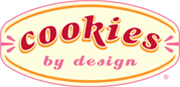 A logo of cookies by design